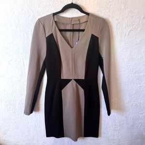 Rebecca Minkoff Harriet Dress Colorblock Size 8 Black Smoke Women $298 Retail